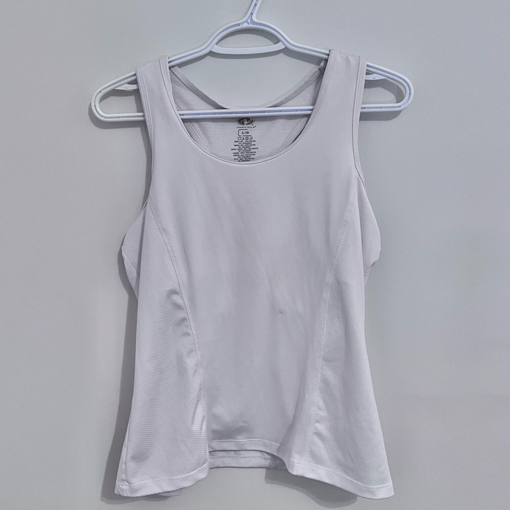 Athletic Works Womens Ribbed Active Wear Tank With Built-In Bra Size Large